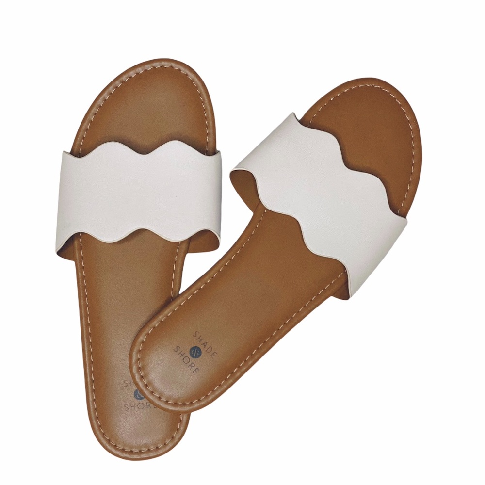 Shade and Shore White Sandals